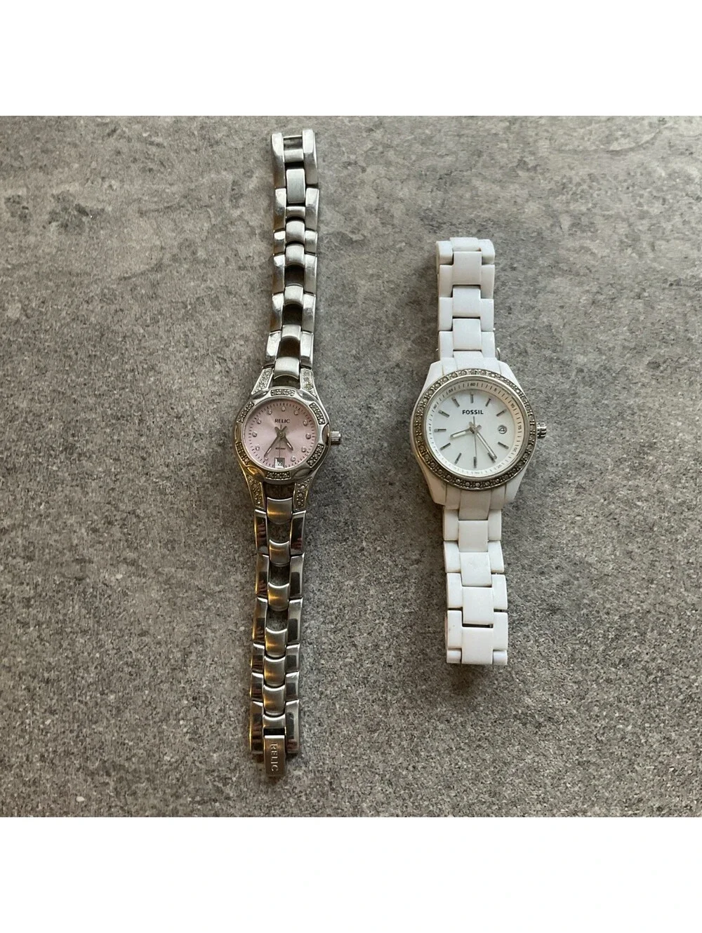 Beautiful Pair Of Relic & Fossil Womens Watches Both Watches Run Great D2